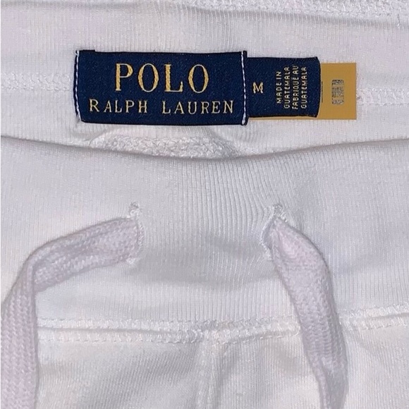 POLO RALPH LAUREN Men's Hawaiian Floral Logo Fleece Sweat Shorts White NWOT - Picture 4 of 8